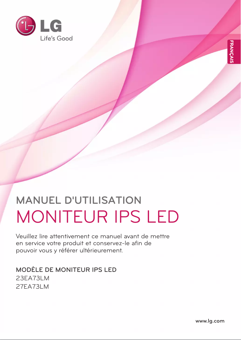 Page 1 de la notice Manuel utilisateur LG 27EA73LM-P