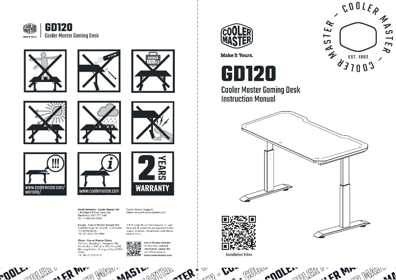 Page 1 de la notice Manuel utilisateur Cooler Master GD120