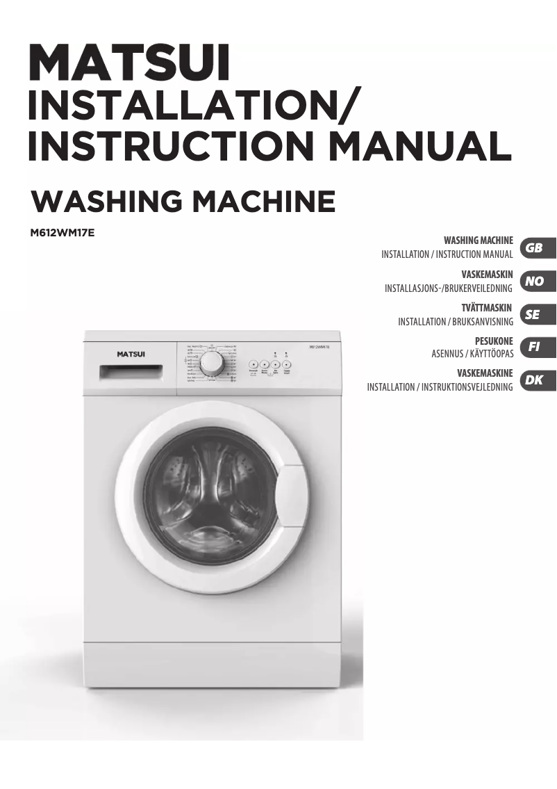 Página 1 del manual Manual de usuario Matsui M612WM17E