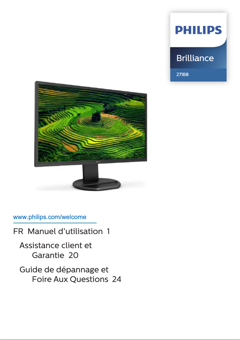 Page n°1 - Manuel utilisateur Philips B Line 271B8QJEB