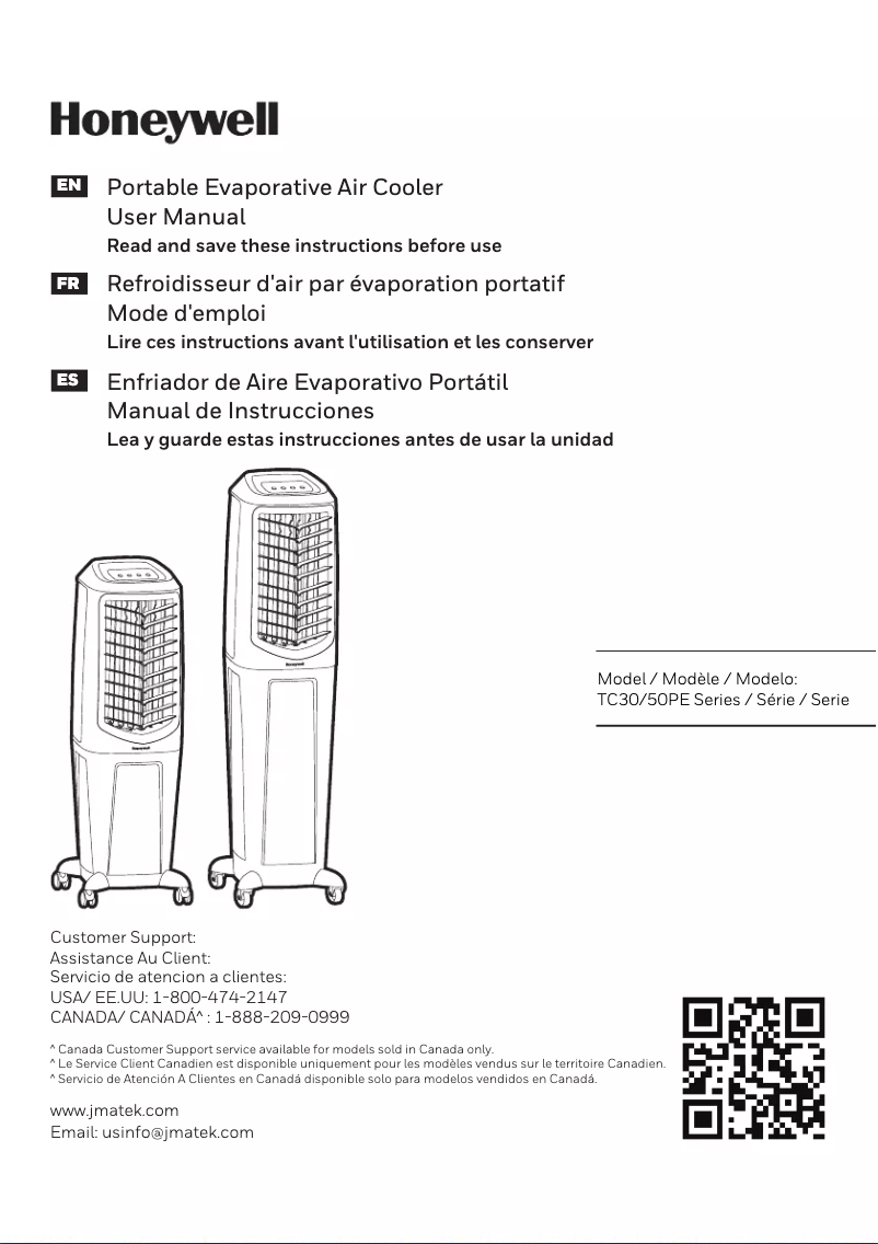 Page 1 de la notice Manuel utilisateur Honeywell TC50PE