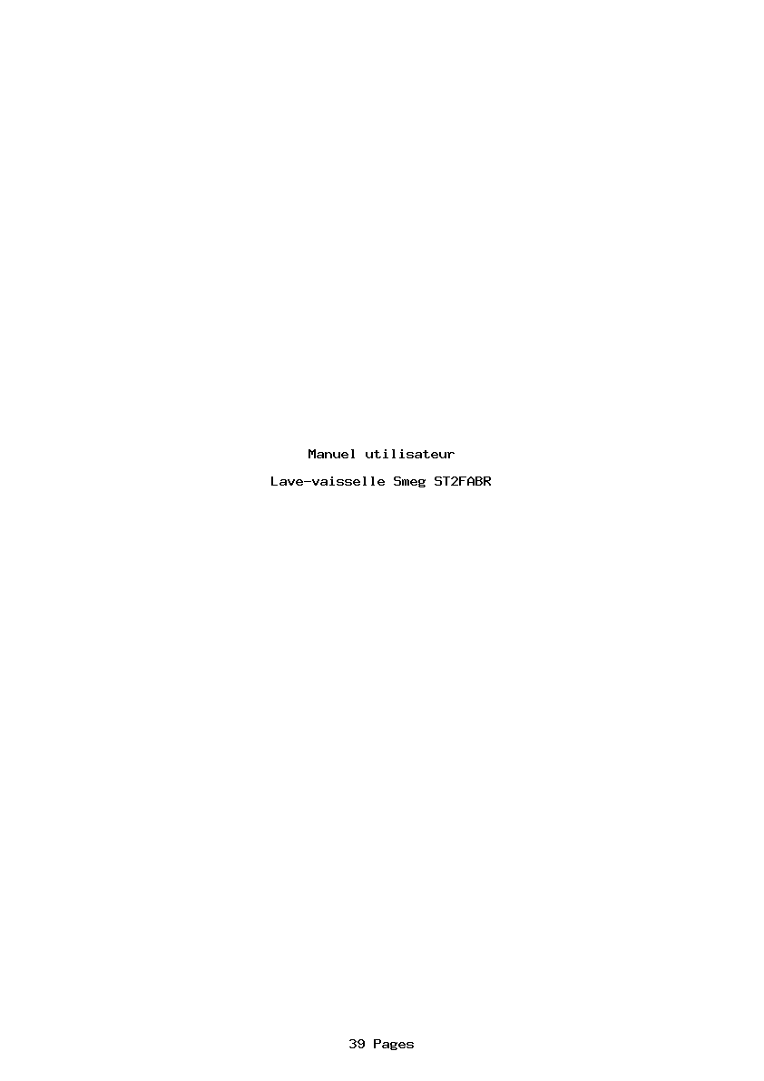 Page 1 de la notice Manuel utilisateur Smeg ST2FABR