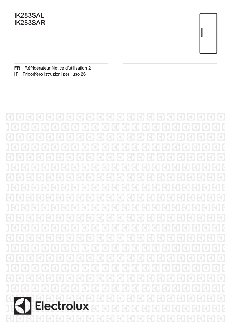 Página 1 del manual Manual de usuario Electrolux IK283SAR