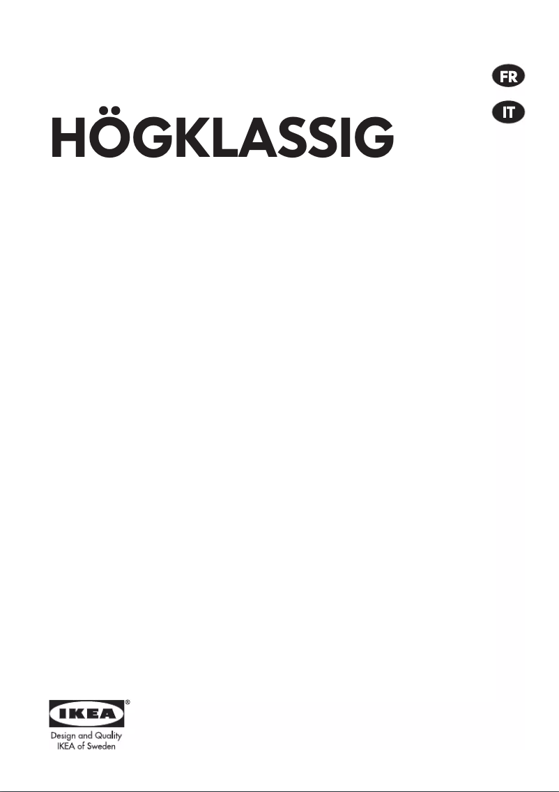 Page 1 de la notice Mode d'emploi Ikea HOGKLASSIG