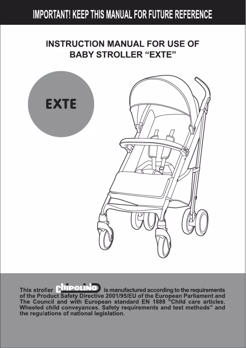 Page 1 de la notice Manuel utilisateur Chipolino Exte