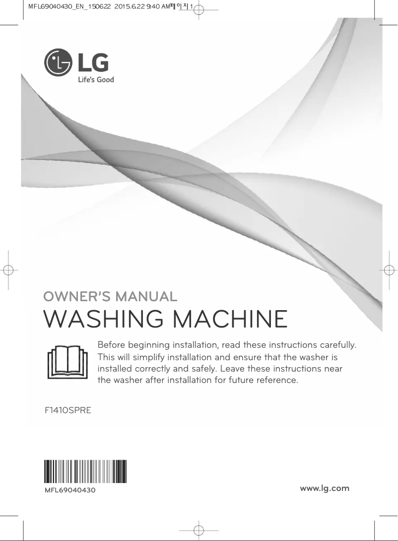 Página 1 del manual Manual de usuario LG F1410SPRE