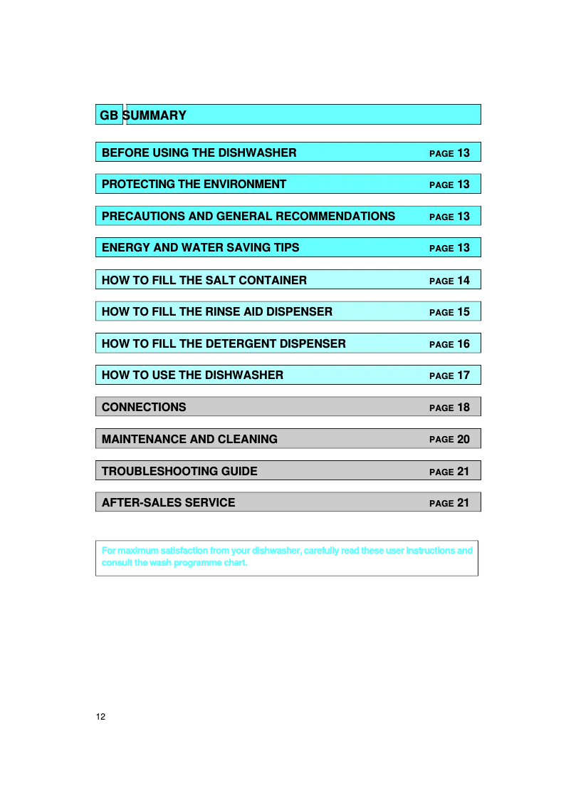 Page 1 de la notice Manuel utilisateur Whirlpool ADG 944/3 NB