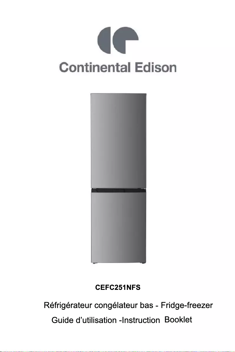 Page 1 de la notice Manuel utilisateur Continental Edison CEFC251NFS