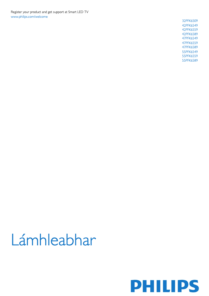 Image de la première page du manuel de l'appareil 47PFK6589