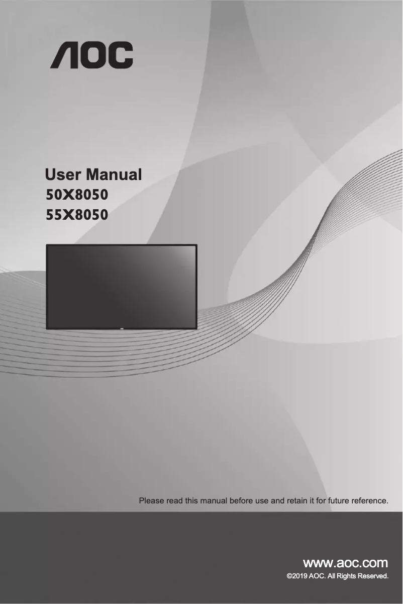 Página 1 del manual Manual de usuario AOC 55X8050