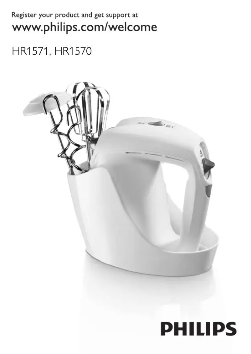 Page n°1 - Manuel utilisateur Philips HR1570