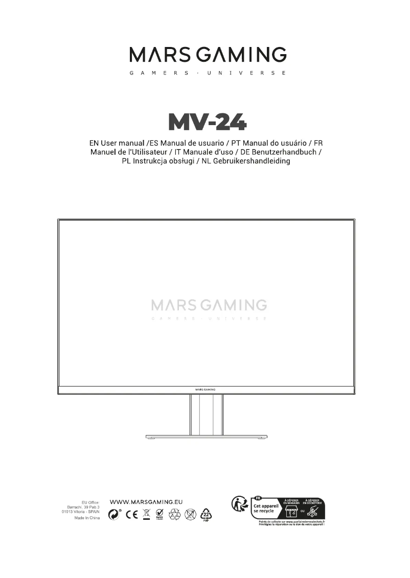 Página 1 del manual Manual de usuario Mars Gaming MV-24