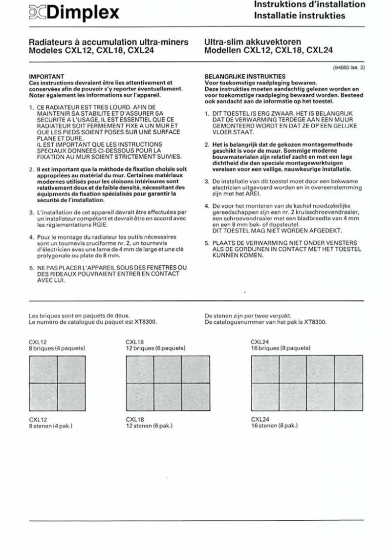 Página 1 del manual Manual de usuario Dimplex CXLS12N