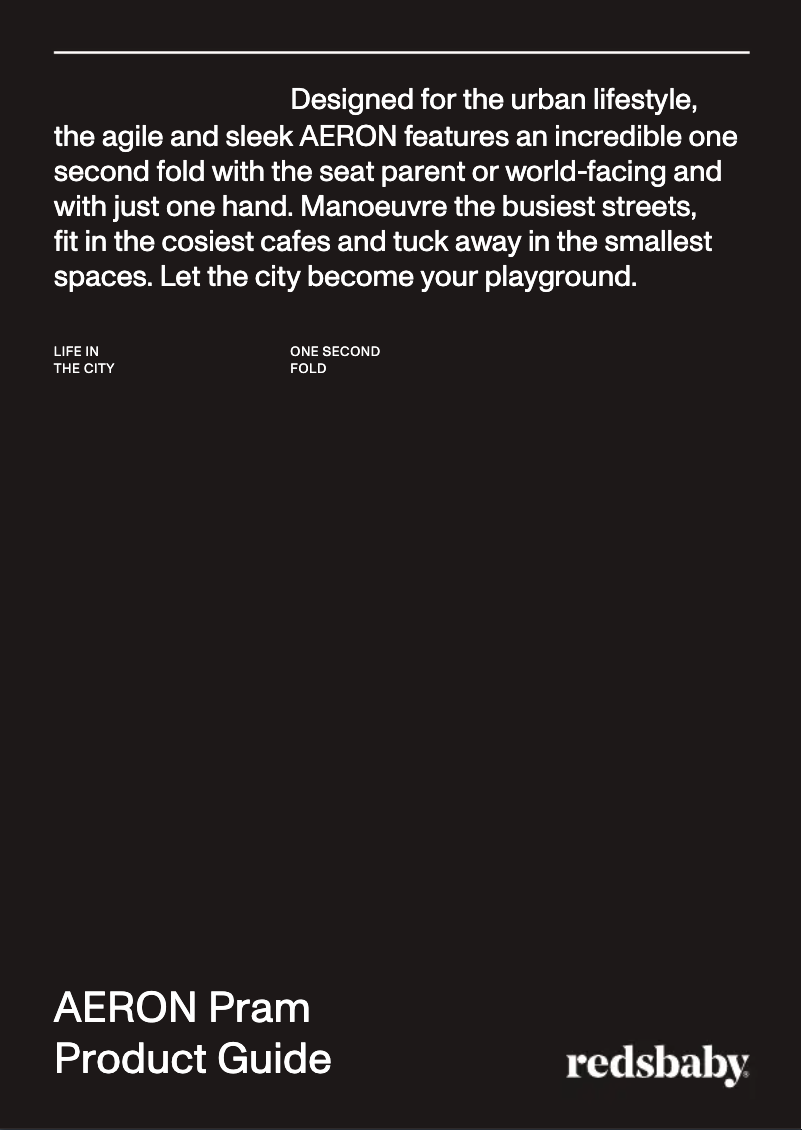 Página 1 del manual Manual de usuario Redsbaby AERON