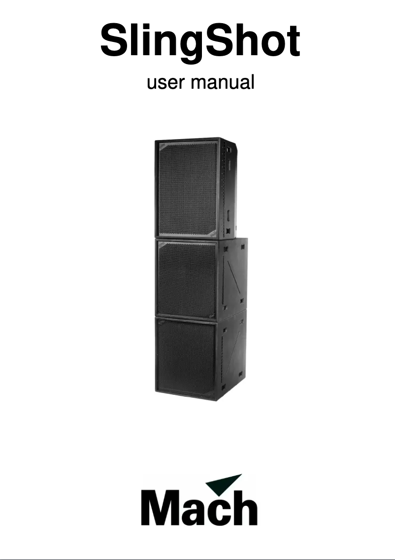 Page 1 de la notice Manuel utilisateur Martin MACH SlingShot