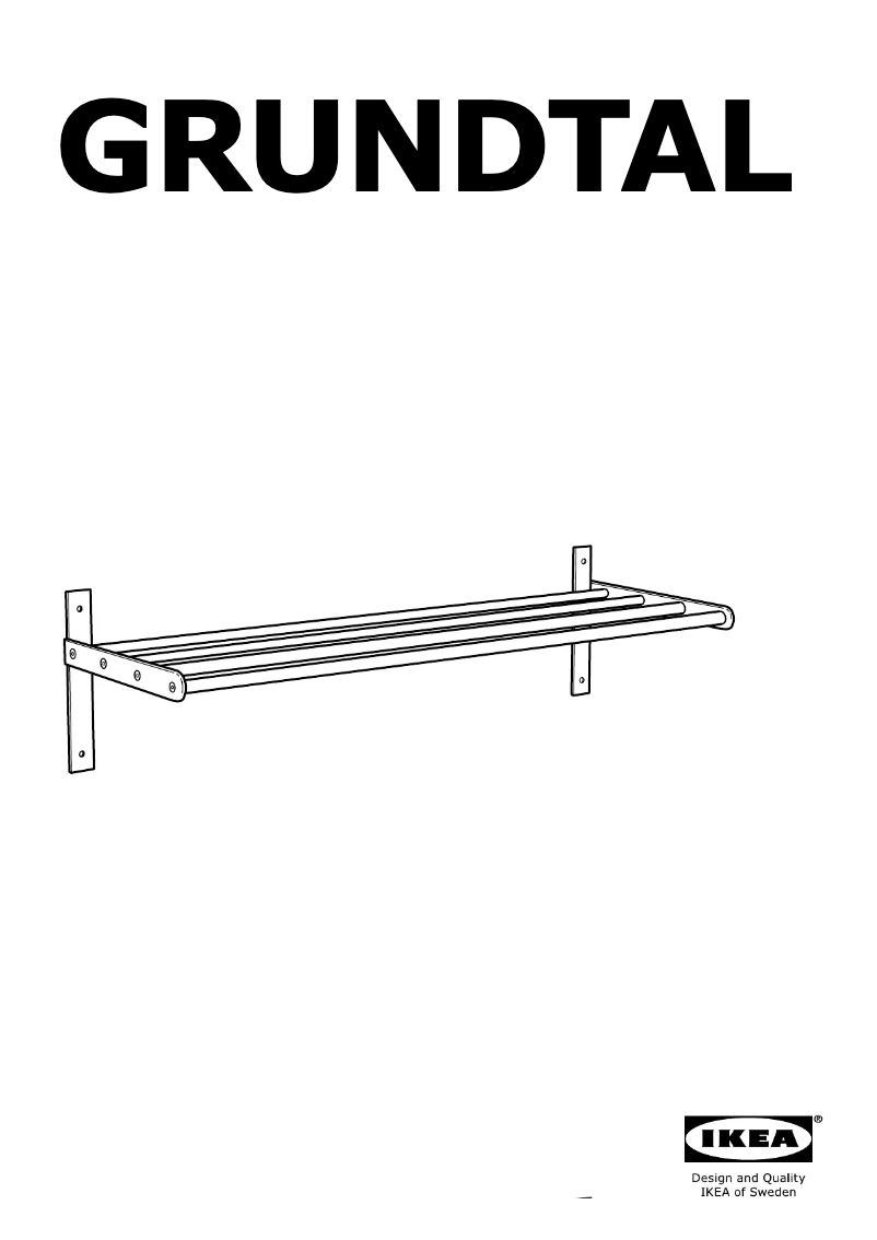 Page 1 de la notice Manuel utilisateur Ikea GRUNDTAL (120x40)