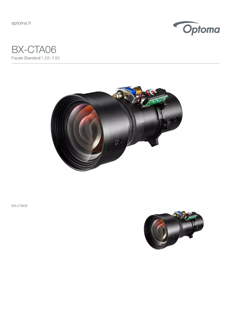 Page 1 de la notice Manuel utilisateur Optoma BX-CTA06