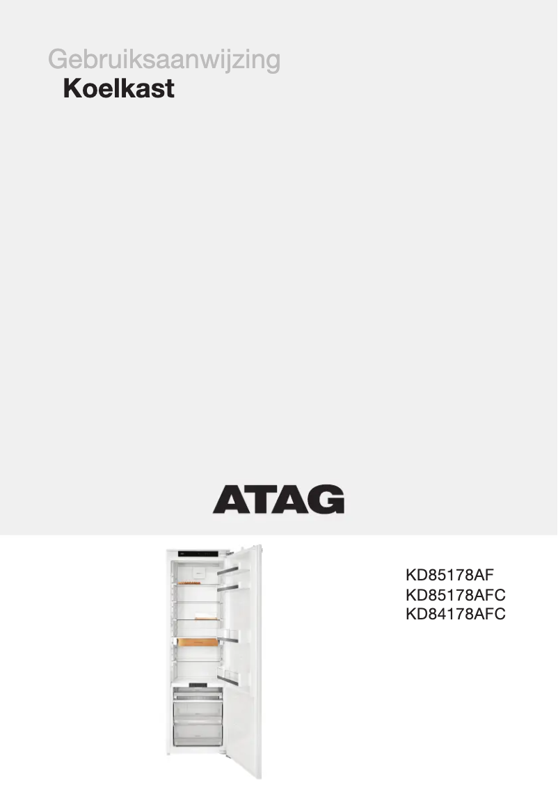 Página 1 del manual Manual de usuario Atag KD85178AF