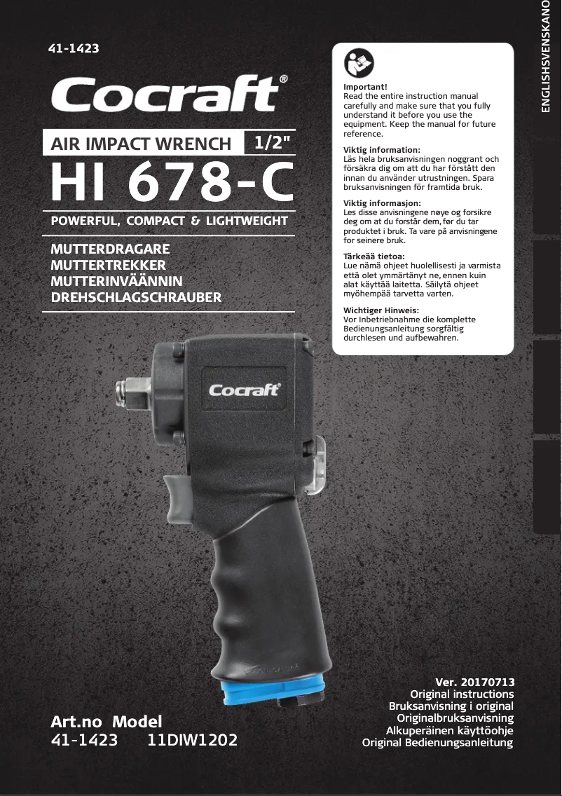 Page 1 de la notice Manuel utilisateur Cocraft HI 678-C