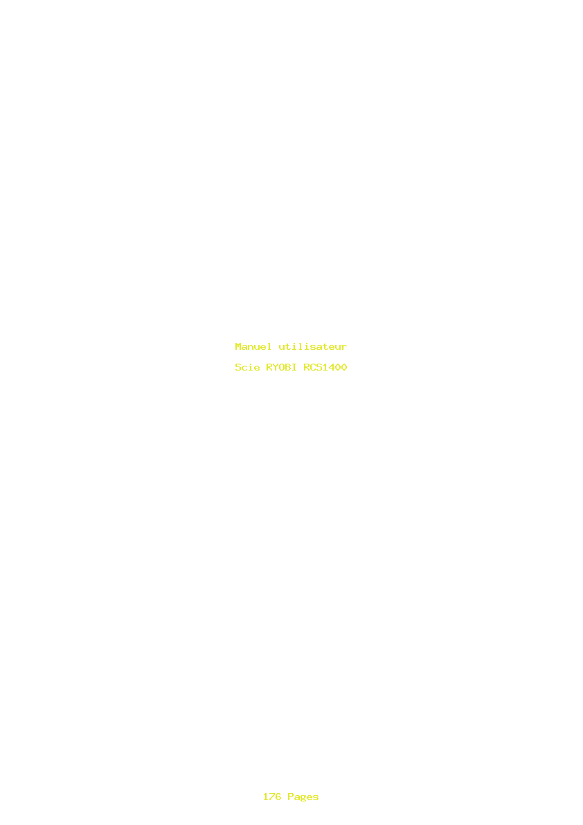 Page 1 de la notice Manuel utilisateur RYOBI RCS1400