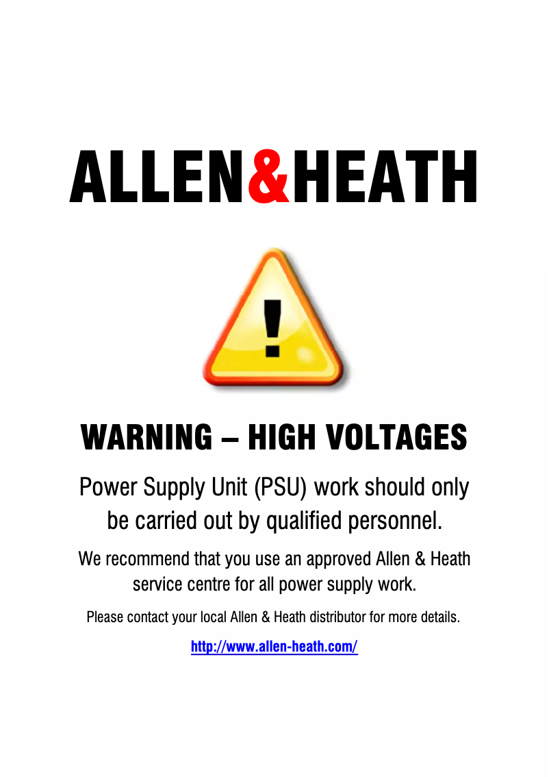 Page 1 de la notice Manuel utilisateur Allen & Heath SRC