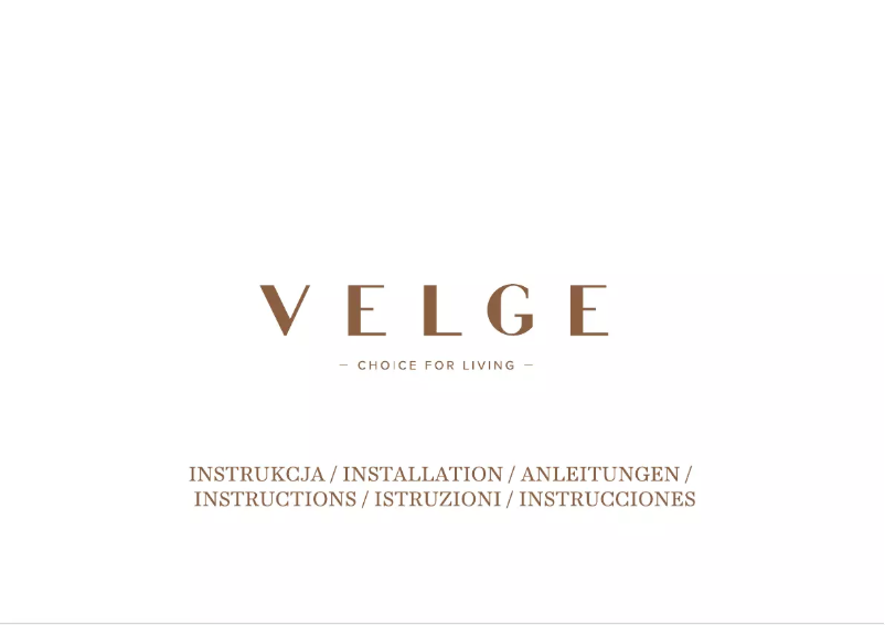 Page 1 de la notice Manuel utilisateur Velge Rødøy VCCH 9009.1 X