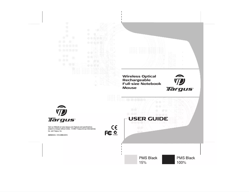 Page 1 de la notice Manuel utilisateur Targus AMW22USZ