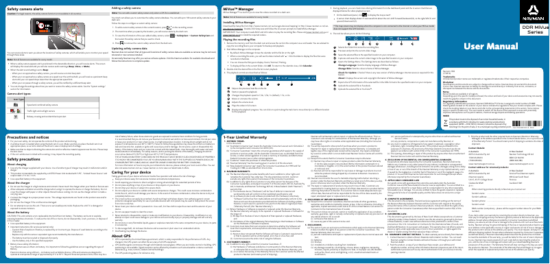 Page 1 de la notice Manuel utilisateur Navman MiVue 698