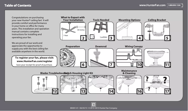 Page 1 de la notice Manuel utilisateur Hunter Dominion