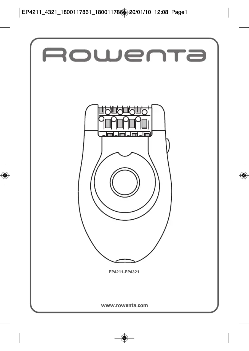 Page 1 de la notice Manuel utilisateur Rowenta EP4321