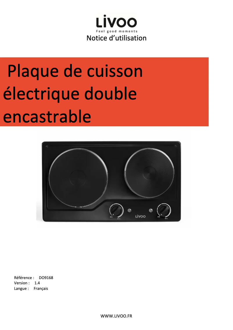Page 1 de la notice Manuel utilisateur Livoo DOC168