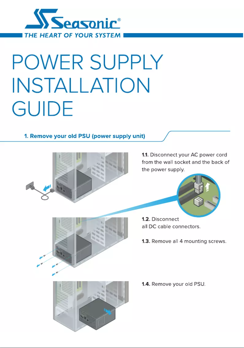 Page 1 of the manual User Manual Seasonic S12III