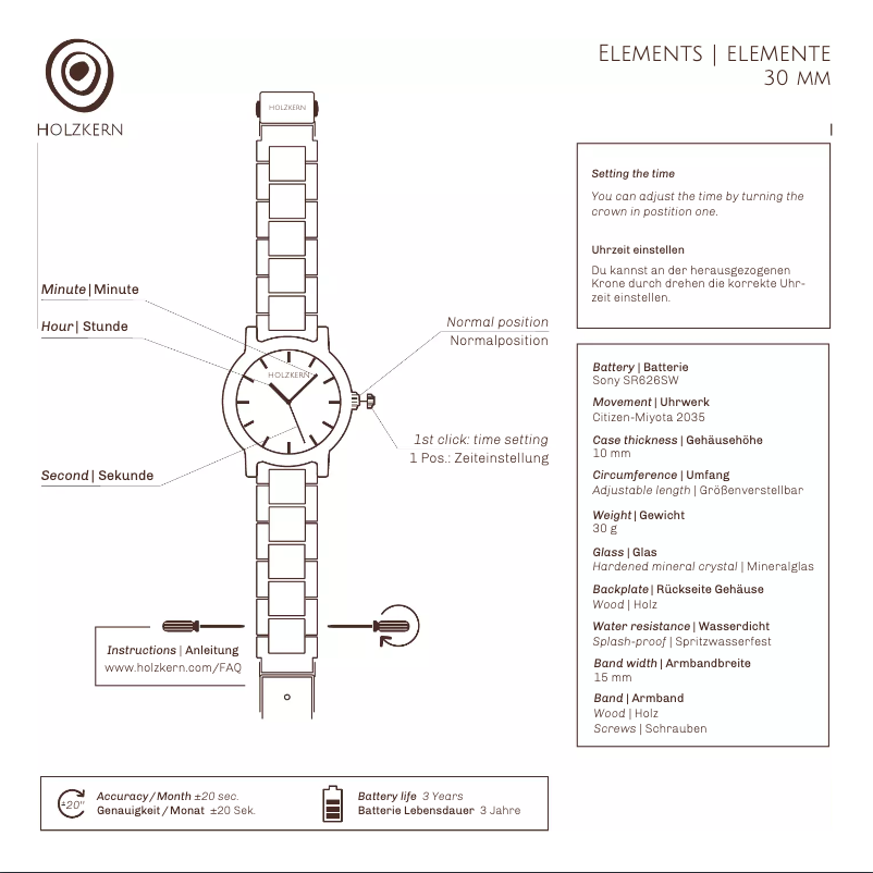 Page 1 de la notice Manuel utilisateur Holzkern Feuer
