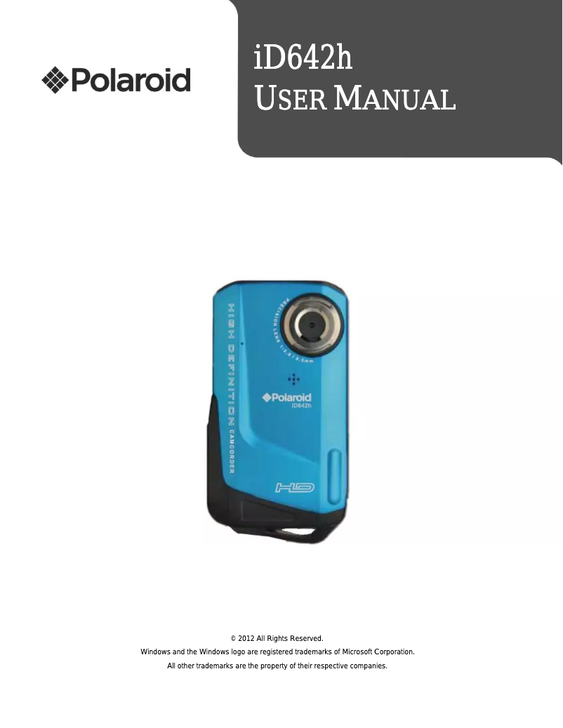 Page 1 de la notice Manuel utilisateur Polaroid iD642