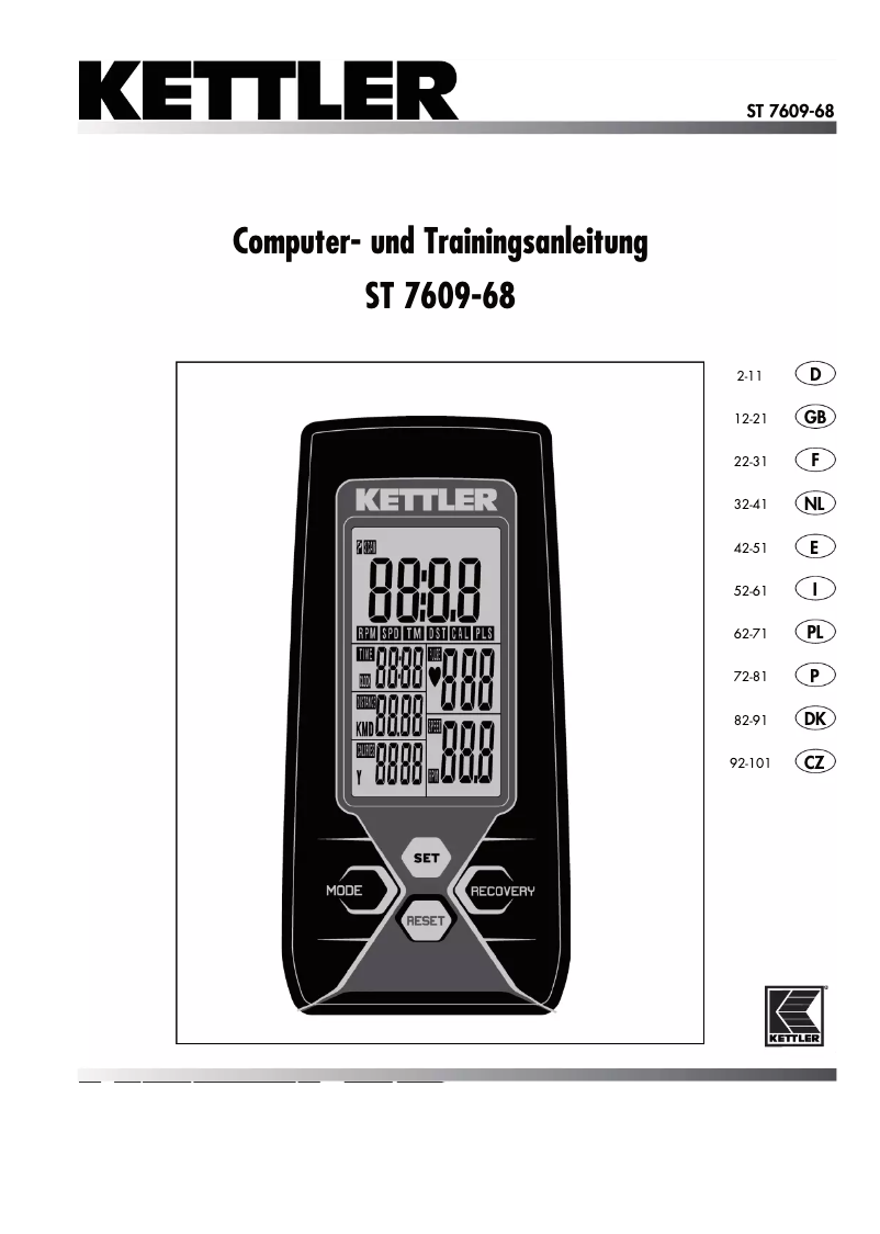 Página 1 del manual Manual de usuario Kettler Giro S