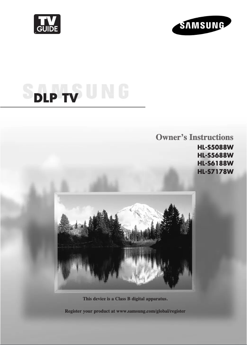 Página 1 del manual Manual de usuario Samsung HL-S5088W