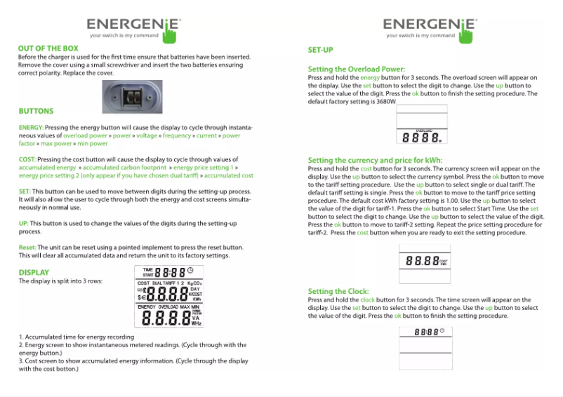 Página 1 del manual Manual de usuario EnerGenie ENER007