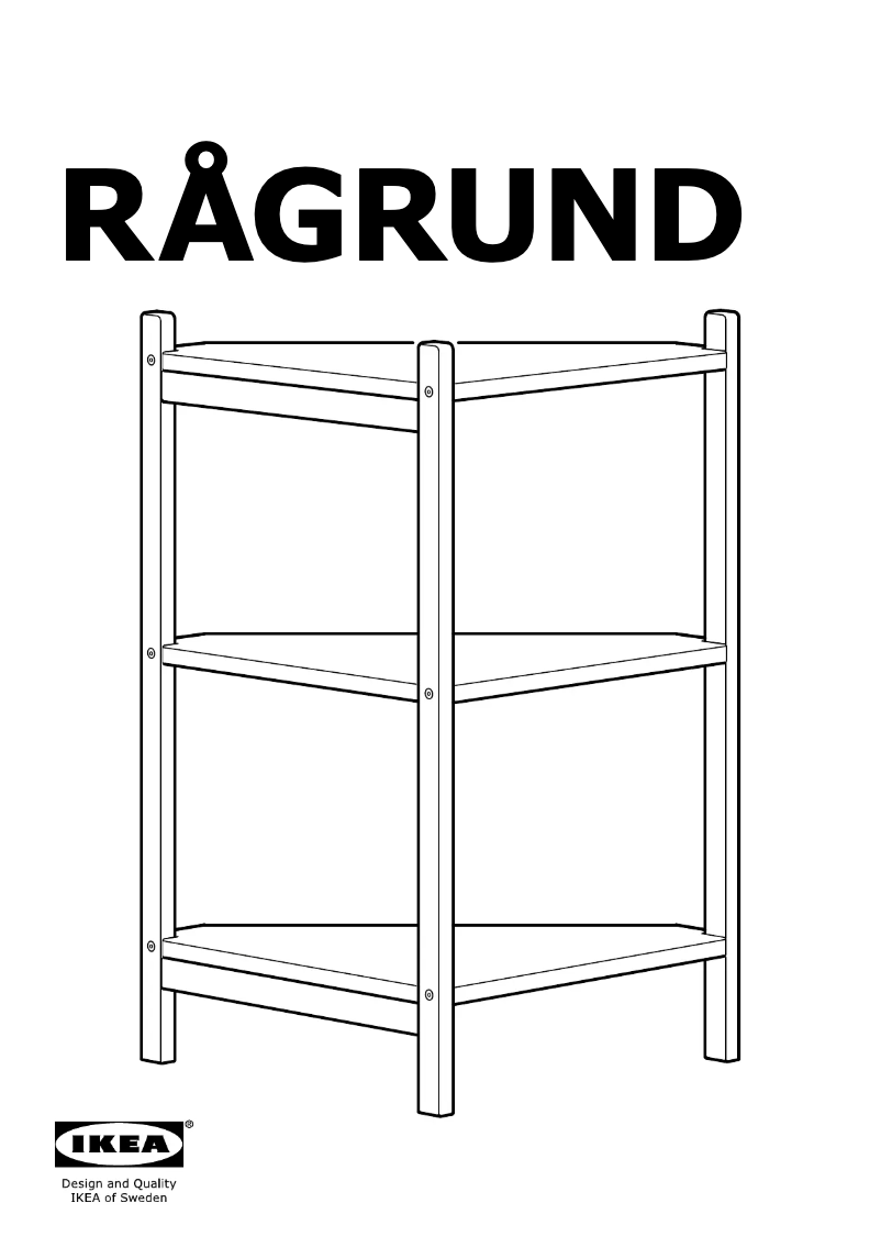 Page 1 de la notice Manuel utilisateur Ikea RÅGRUND 202.530.77