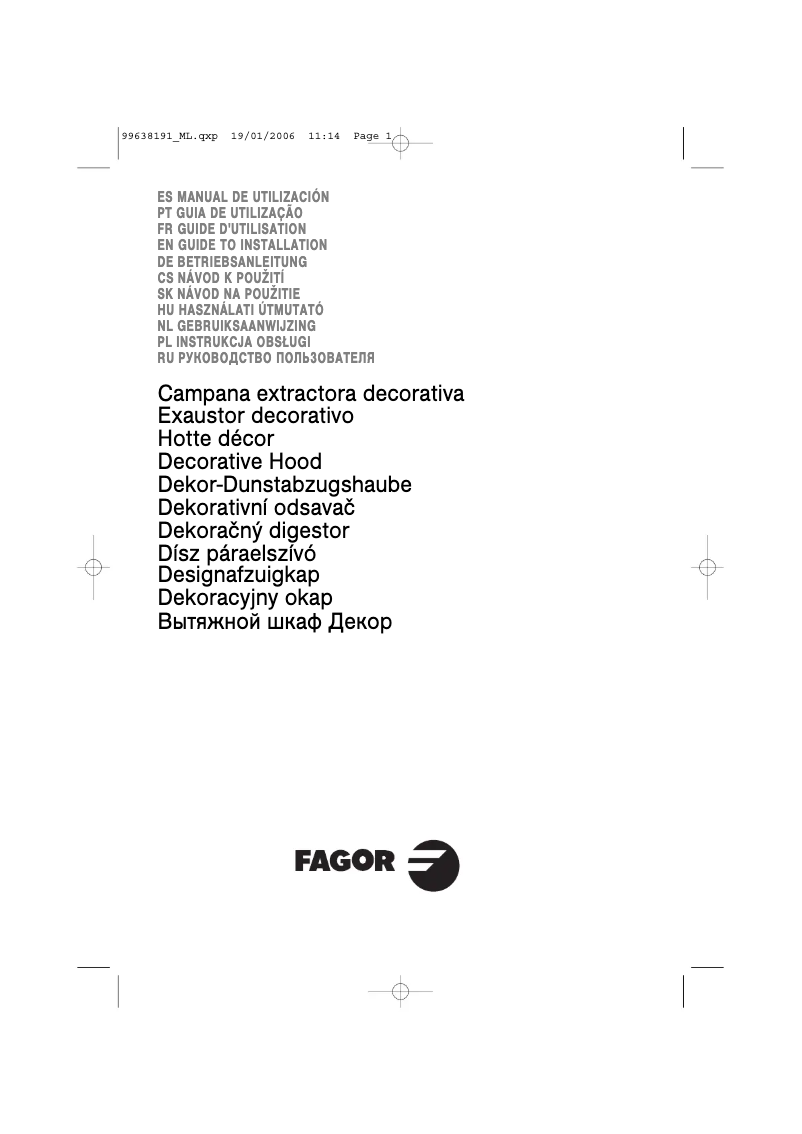 Page 1 de la notice Manuel utilisateur Fagor 5CFT-90 X