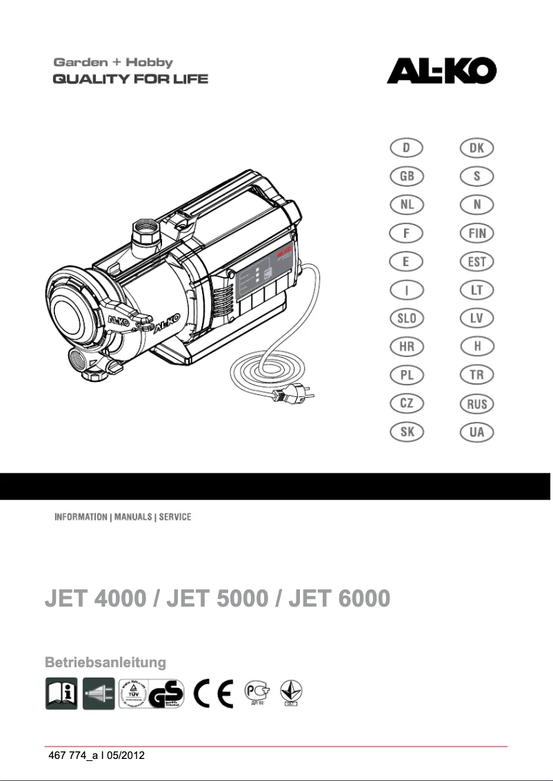 Página 1 del manual Manual de usuario AL-KO Jet 6000/5 Premium