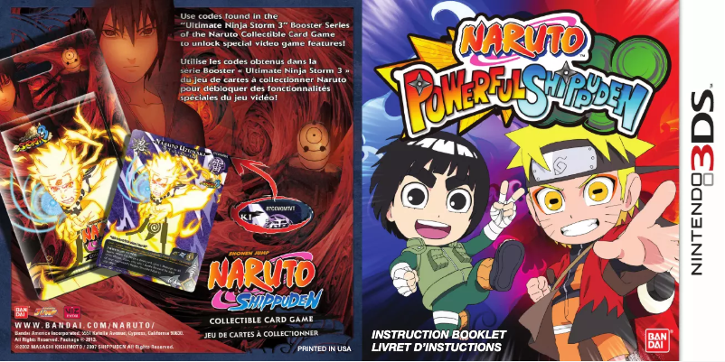 Page 1 de la notice Manuel utilisateur Nintendo Naruto - Powerful Shippuden (3DS)