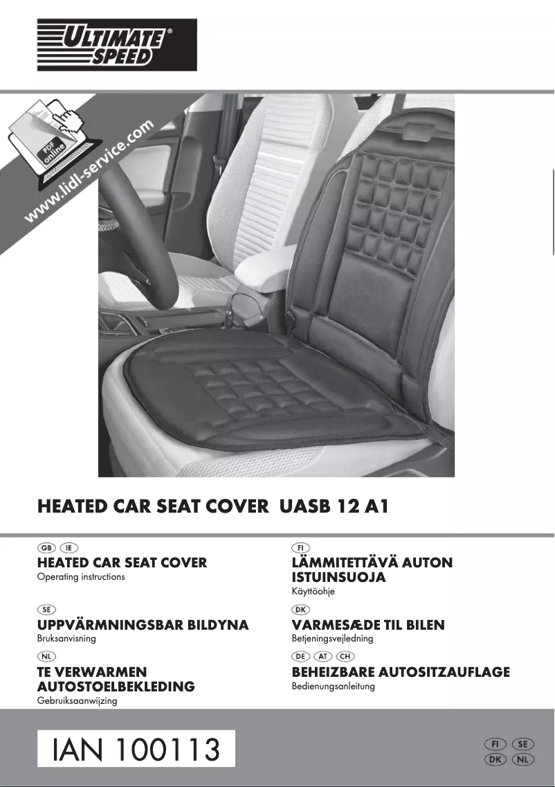 Page 1 of the manual User Manual Ultimate Speed UASB 12 A1