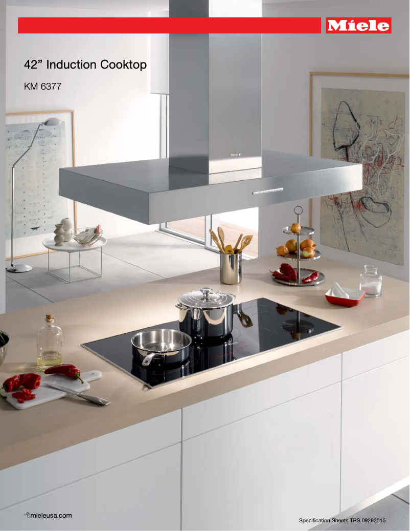 Página 1 del manual Ficha técnica Miele KM 6377