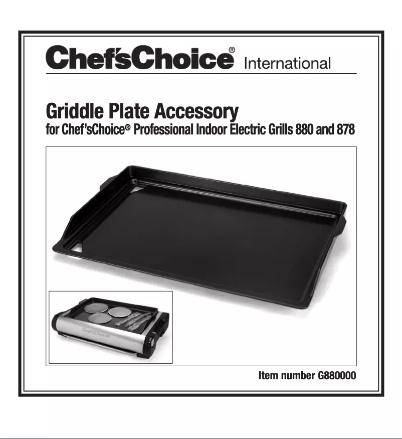 Página 1 del manual Manual de usuario Chef's Choice Model G880
