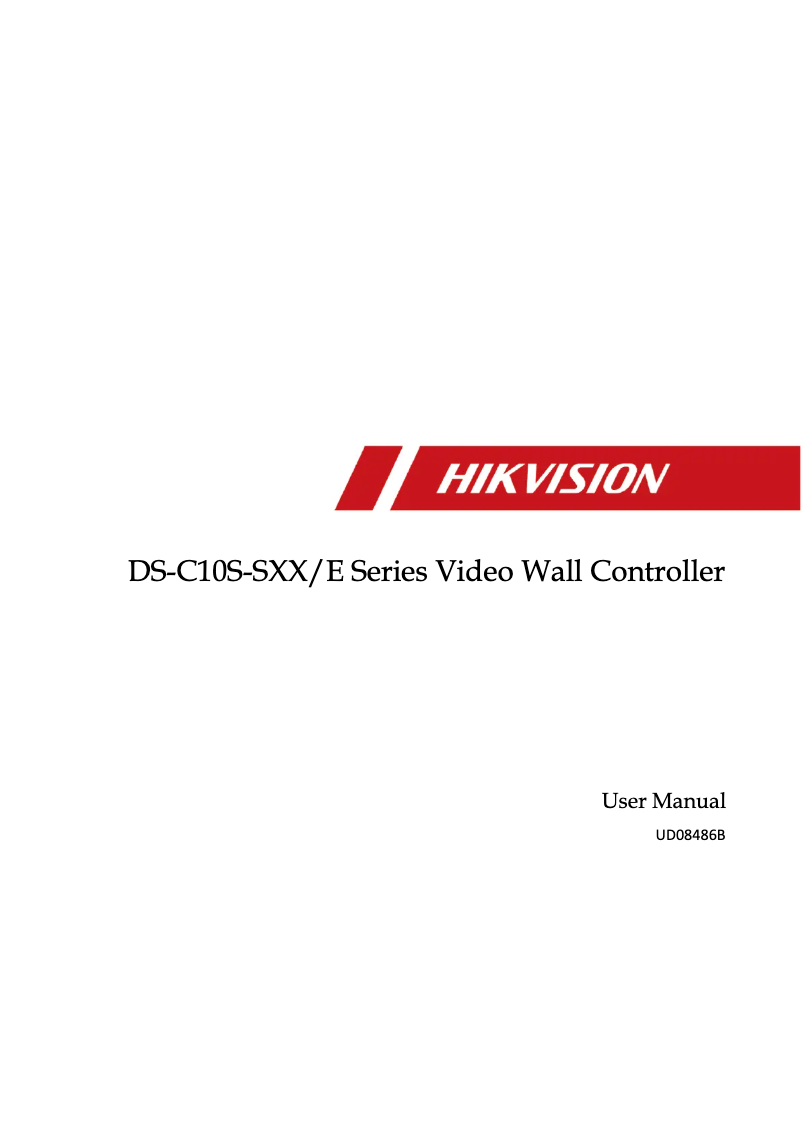 Page 1 de la notice Manuel utilisateur Hikvision DS-C10S-HI4T-HD