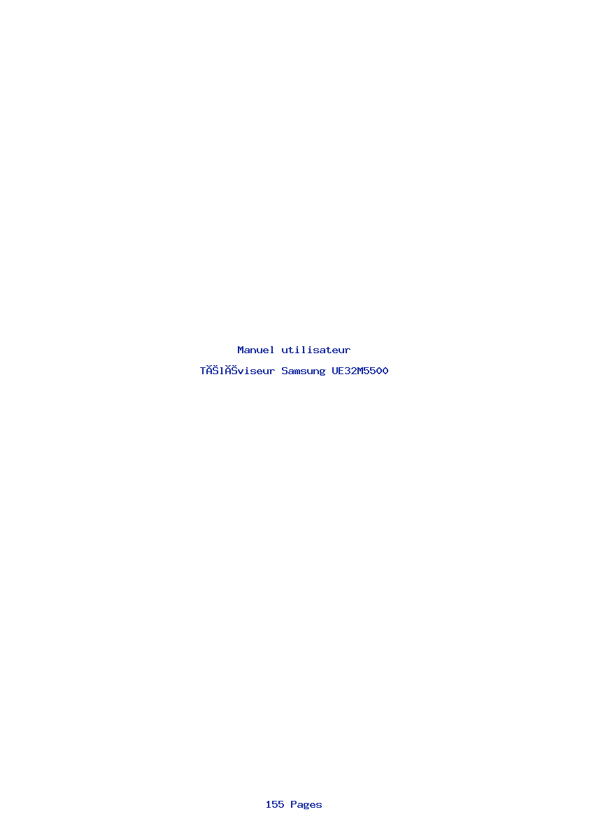 Page 1 de la notice Manuel utilisateur Samsung UE32M5500