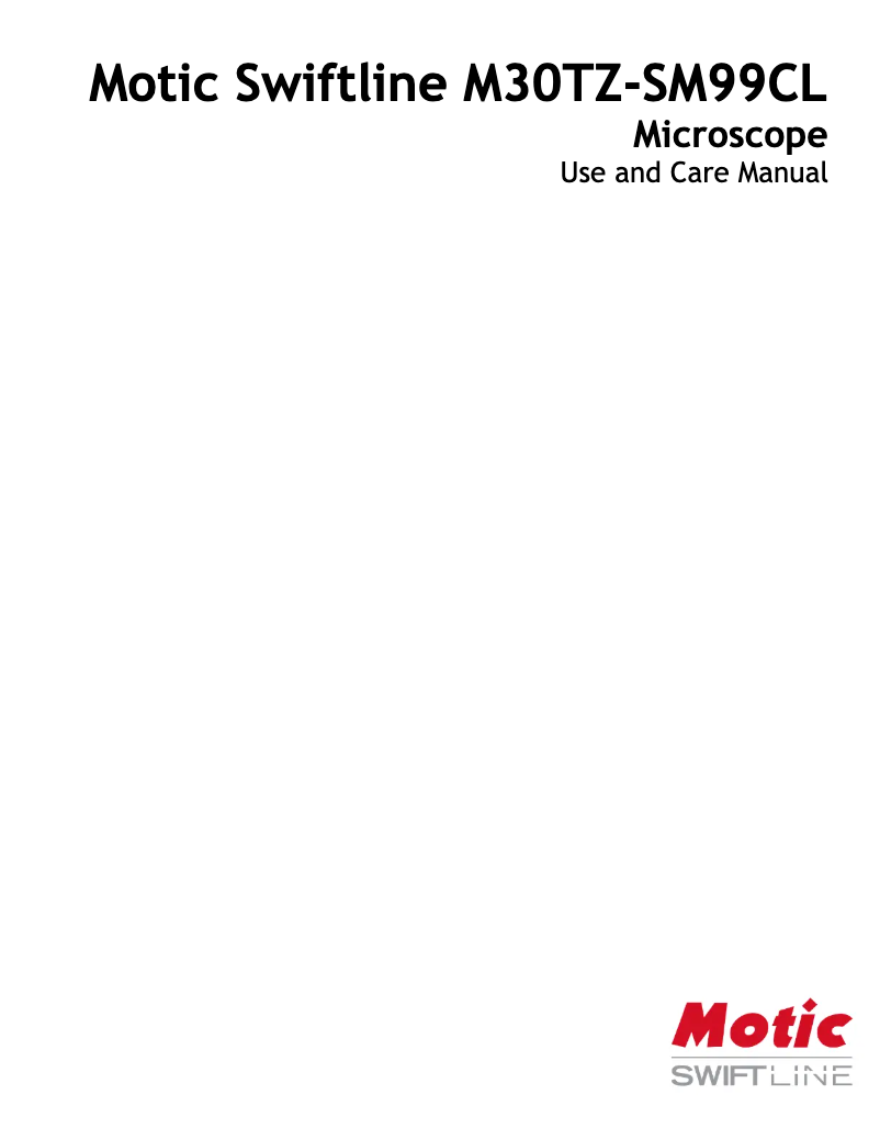 Page 1 de la notice Manuel utilisateur Swift M30TZ-SM99CL