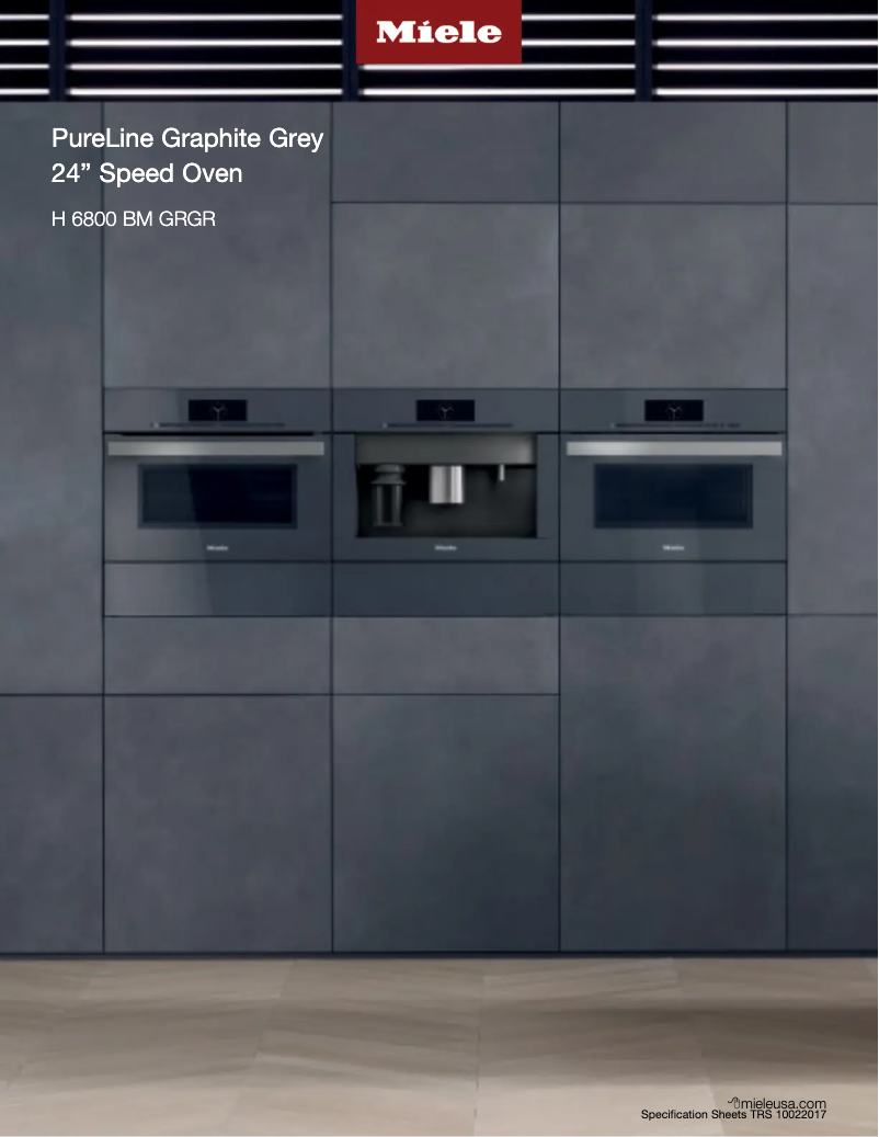 Page 1 de la notice Manuel utilisateur Miele H6800BMGRGR