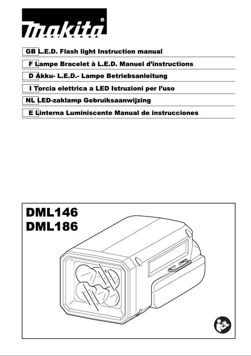 Page 1 de la notice Manuel utilisateur Makita DML186