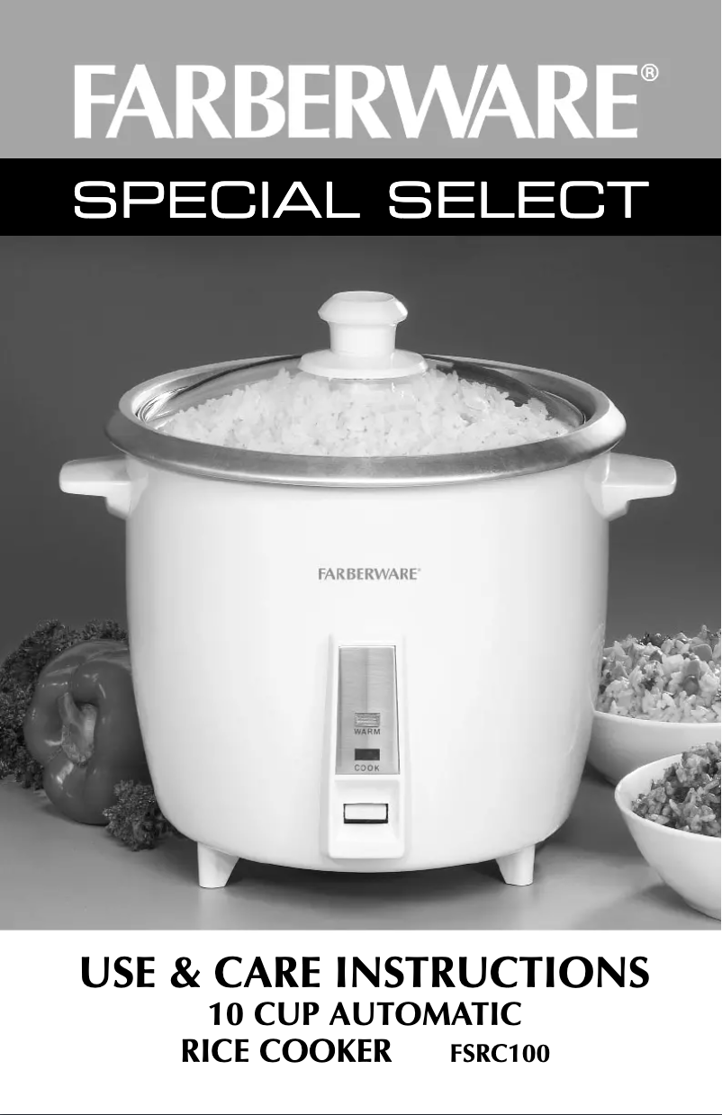 Page 1 de la notice Manuel utilisateur Farberware FSRC100